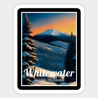 Whitewater British Columbia Canada Ski Sticker